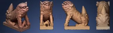 3D model Lion Statue 011 F (STL)